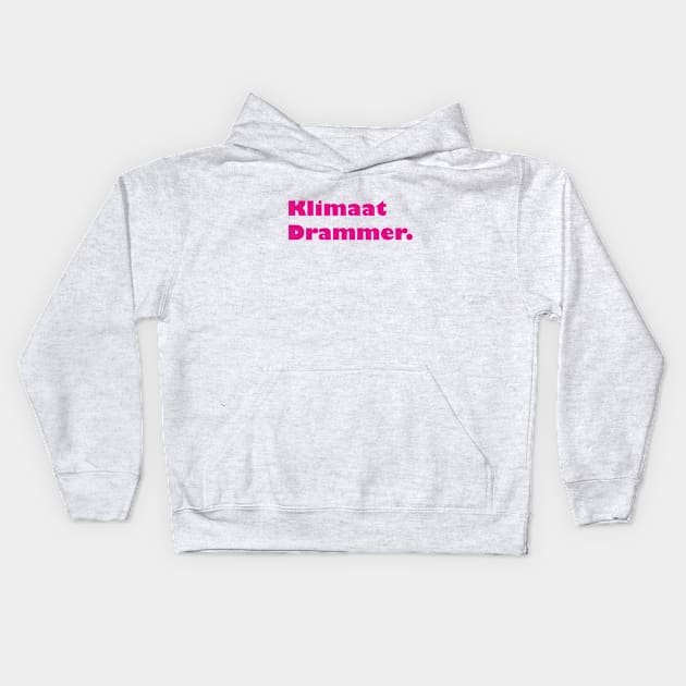 Klimaat Drammer Kids Hoodie by globalwarning